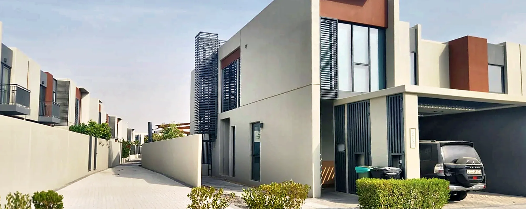 Cherrywoods townhouse, Dubailand — street elevation