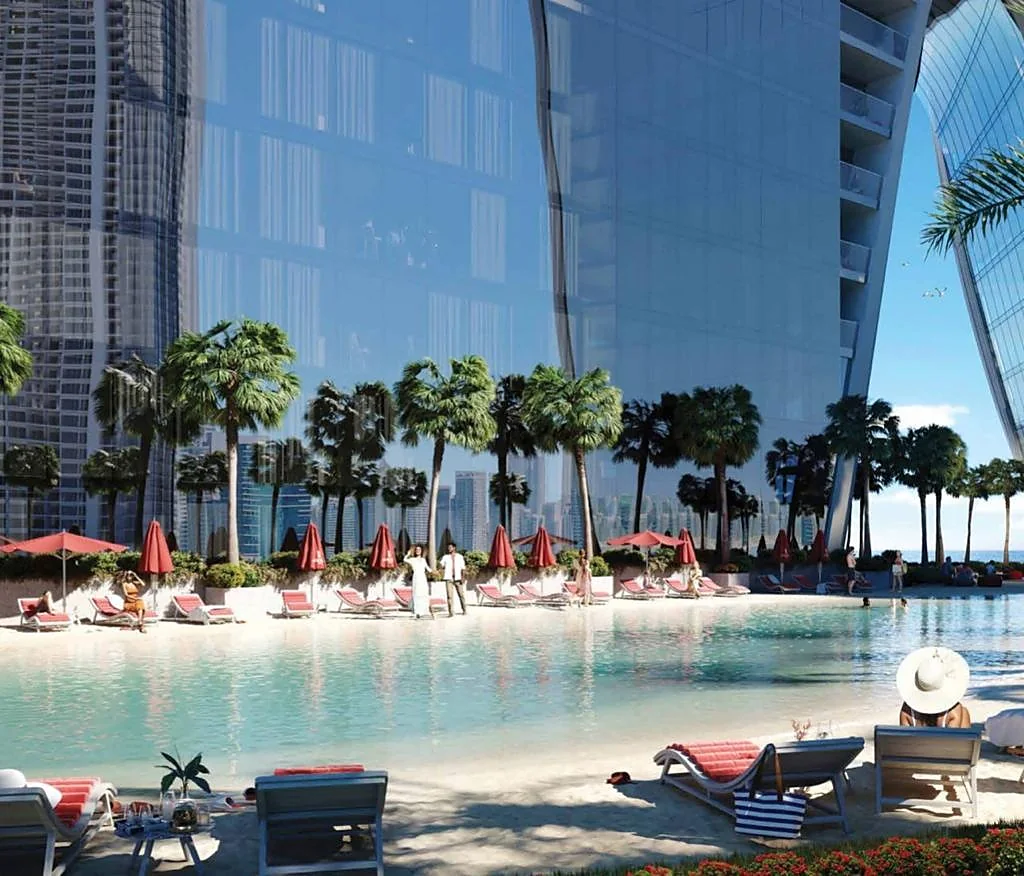 Beach pool — render